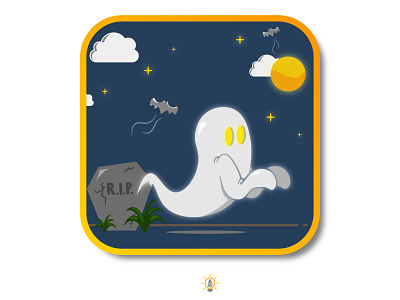 Ghost design flat flat design flat illustration flat vector ghost grave illustration phantom tomb vector