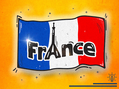 France flag flat design france illustration logo vector