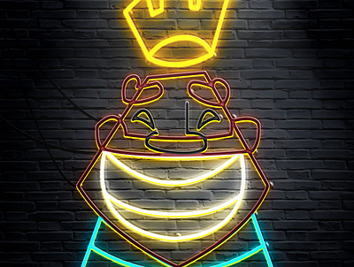 Clash Royale illustration neon light photoshop sticker