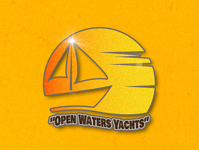 Open Waters Yachts branding design flat design flat illustration illustration logo vector