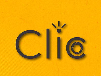 "Clic" branding flat design illustration logo photography vector