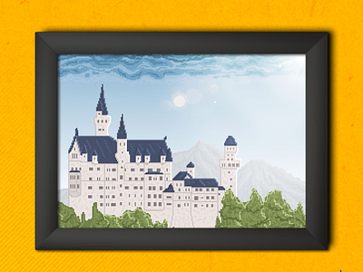 Castle 16bits 8bits castle flat design flat illustration illustration landscape pixel art pixels