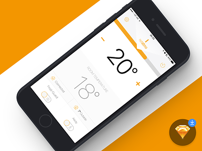 Netatmo Concept Redesign app concept ios iphone netatmo redesign temperature thermostat ux