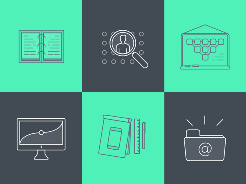 Portfolio website icons