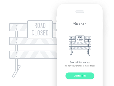 Mixroad Emptystate app empty empty state ios mixroad road road sign sign state