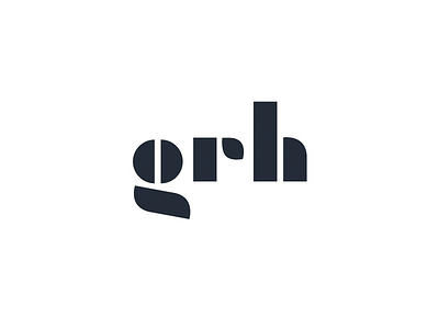 GRH Experiments 2 custom geometric grh letters logo minimal simple