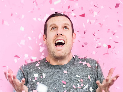 Fresh! confetti happy headshots photography pink social design house
