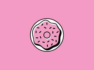 Pink Donut donut illustration pink social design house sprinkle inc