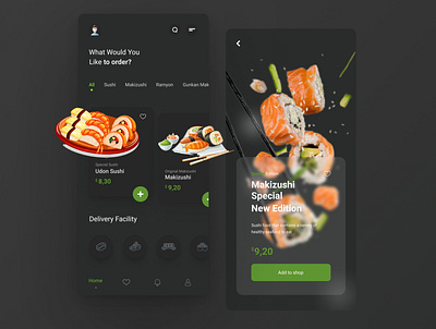 Japan Food App - Android 3d animation branding graphic design logo motion graphics ui