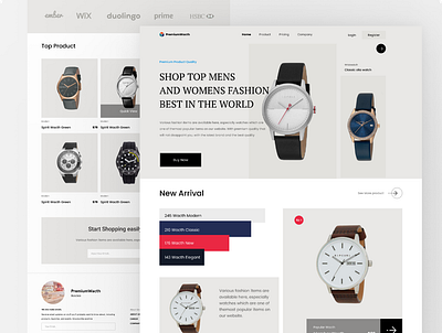 Premium Wacth - Web Design cool design wesite marketplace minimalist nft simple ui uidesign uiux wacth web webdesign