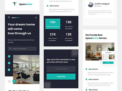 SpaceHome - Responsive Version clean designinterior home layout responsive simple simple layout ui uiux webdesign