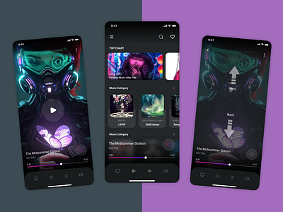 Music app Player app design flat music music app music player ui ux