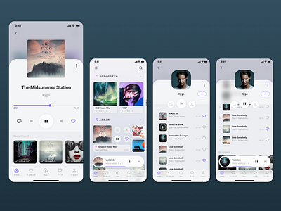 Music player app UI app design flat music music app music player ui ux