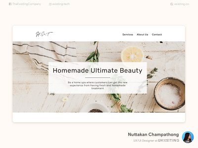 HUT: Homemade Ultimate Beauty branding design logo minimal ux uxui web design website design