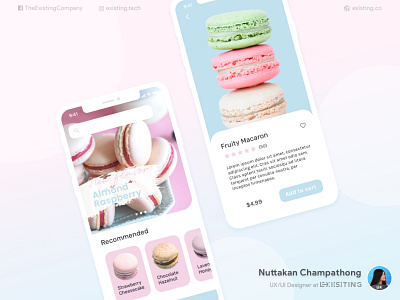 Macaron app app design branding design flat logo minimal ui