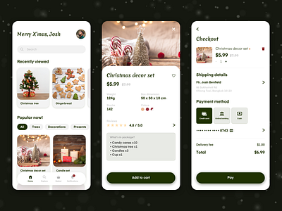 Christmas Market app app design design flat logo minimal ui ux