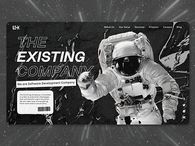 The Existing Company branding design ui web website design