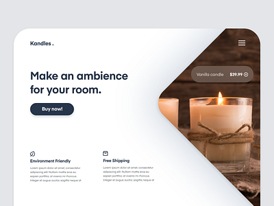 Kandles branding design minimal typography ui ux web website design