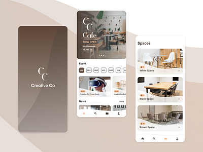 Creative Co app design branding design ui