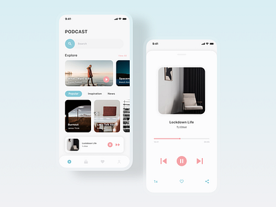 Podcast app app design ui ux