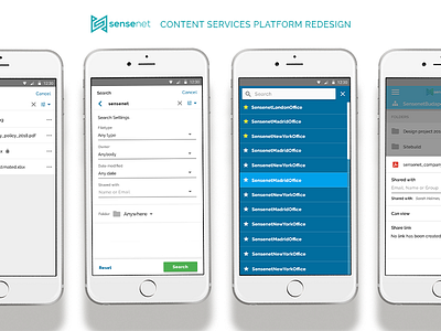 Sensenet Content Platform Services redesign figma justinmind ui design ux design