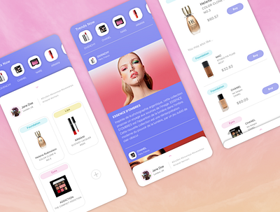 Cosmetic APP app design ui