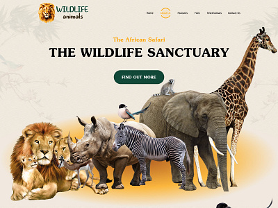 african safari forest life home homepage landing landingpage lions safari landing page wild animals wild life safari wildlife landing page
