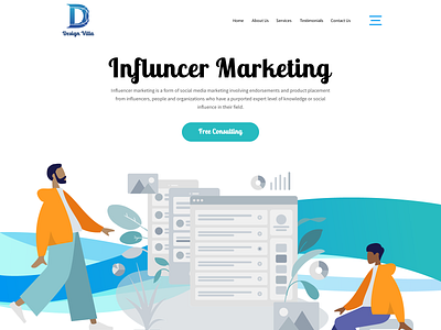 influence Marketing home page influence marketing influnce landing page landing page design landing page ui marketing social media social media marketing supply supply chain web design web design agency web design company