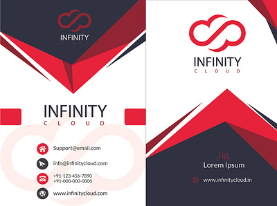 infinity cloud blue brand brand design brand identity branding branding design brochure brochure design brochure layout brochure mockup brochure template business infinity red