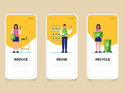 Garbage app app application dust dustbin garbage garbage app graphic graphic design green mobile mobile app mobile app design mobile design mobile ui re use recycle