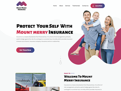 Insurance Provider branding design home page homepage insurance insurance provider landing page landingpage mobile app mobile design web design