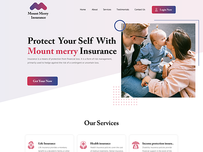 Insurance Provider branding design home page homepage insurance insurance company insurance provider landing page landingpage mobile app mobile app design web design