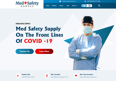 Health Safety Supply branding design home page homepage landing page landingpage logo mobile app ui web design