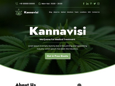 Cannabis 1 branding cannabis cannabis design design home page homepage landing page landingpage typography ux web design