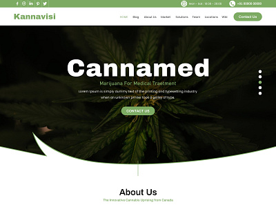 Cannabis Home page 3 cannabis design cannabis leaf design home page homepage landing page landingpage ui ux web design