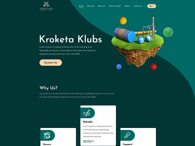Kroketa Clubs design graphic design home page homepage landing page landingpage ui web design