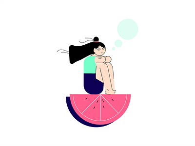 Girl thoughts!! beautiful beauty concept design girl illustration theme thoughts