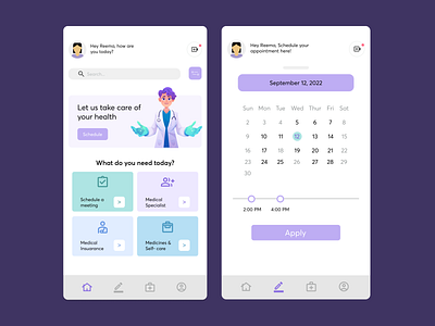 Health Concept App concept design illustration ui vector