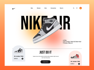 Nike Shoe Marketplace Web Design
