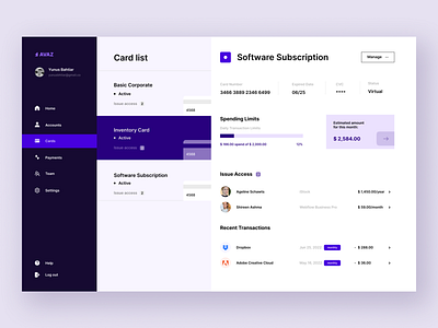 SaaS Management Dashboard Design