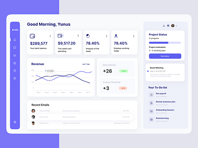 Analy Management Dashboard Design 3d analy dashboard analystic dashboard animation branding dashboard dashboard design data dashboard fintech dashboard illustration landing page management dashboard minimalist dashboard project dashboard task dashboard ui ui dashboard web web design website