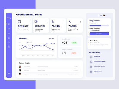 Analy Management Dashboard Design