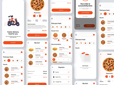 Food Delivery App 3d animation app design branding delivery app food delivery app food delivery mobile app food mobile app grab app illustration mobile app mobile app design mobile design motion graphics pizza delivery app ui