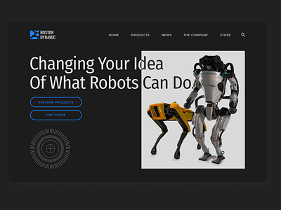 Boston Dynamic Redesign Concept // Landing page