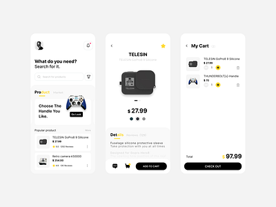 Mobile Shopping App app art design typography ui