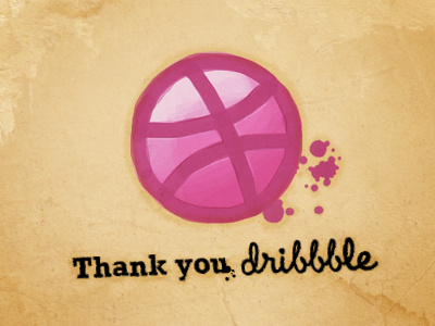 Dribbble dribbble first shot illustration logo thank you