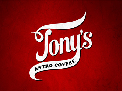 Tony's Astro Coffee coffee typography