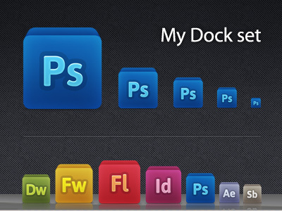 My Dock Set adobe icon set