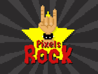 Pixels Rock gaming oldschool pixelated retro rock
