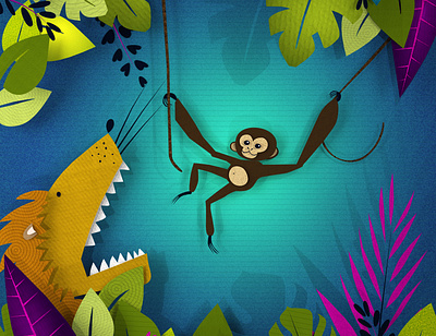 5 Seconds Left | #3 Lil Monkey 3d art cinema4d illustration jungle lion monkey render vray